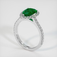 1.49 Ct. Emerald Ring, 18K White Gold 2