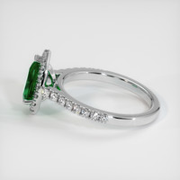 1.12 Ct. Emerald Ring, 18K White Gold 4