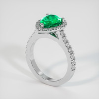1.52 Ct. Emerald Ring, 18K White Gold 2
