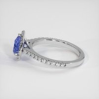 0.87 Ct. Sapphire Ring, 18K White Gold 4