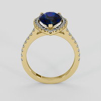 3.06 Ct. Blue Sapphire Ring, 18K White Gold 3