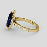3.06 Ct. Blue Sapphire Ring, 18K White Gold 4