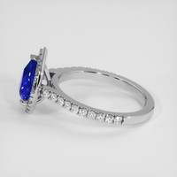 1.05 Ct. Blue Sapphire Ring, 18K White Gold 4