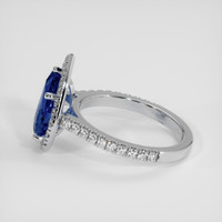2.85 Ct. Blue Sapphire Ring, 18K White Gold 4