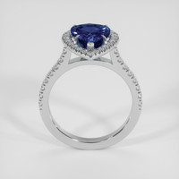 2.96 Ct. Blue Sapphire Ring, 18K White Gold 3