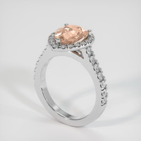 1.94 Ct. Padparadscha Sapphire Ring, 18K White Gold 2