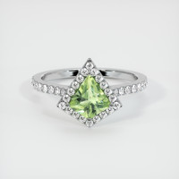 0.86 Ct. Sapphire Ring, 18K White Gold 1