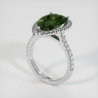 3.59 Ct. Sapphire Ring, 18K White Gold 2