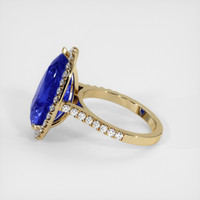 10.15 Ct. Blue Sapphire Ring, 14K Yellow Gold 4