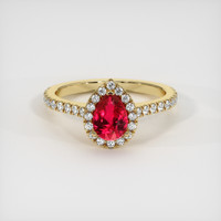 1.57 Ct. Ruby Ring, 14K Yellow Gold 1
