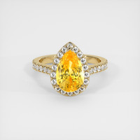 3.63 Ct. Sapphire Ring, 14K Yellow Gold 1