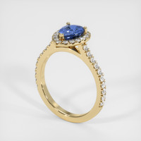 1.25 Ct. Sapphire Ring, 18K Yellow Gold 2