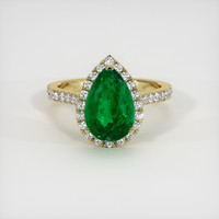 2.97 Ct. Emerald Ring, 18K Yellow Gold 1