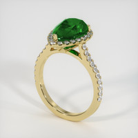 2.97 Ct. Emerald Ring, 18K Yellow Gold 2