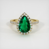 2.85 Ct. Emerald Ring, 18K Yellow Gold 1