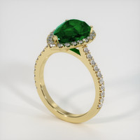 2.85 Ct. Emerald Ring, 18K Yellow Gold 2