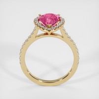 2.96 Ct. Purplish Pink Sapphire Ring, 18K Yellow Gold 3