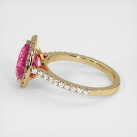 2.96 Ct. Purplish Pink Sapphire Ring, 18K Yellow Gold 4