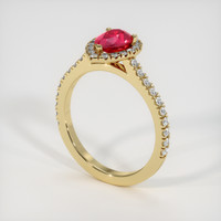 1.57 Ct. Ruby Ring, 18K Yellow Gold 2