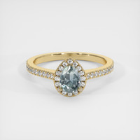 0.84 Ct. Sapphire Ring, 18K Yellow Gold 1
