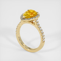 3.63 Ct. Sapphire Ring, 18K Yellow Gold 2