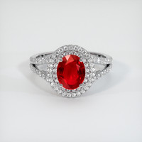 1.48 Ct. Ruby Ring, Platinum 950 1