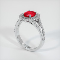 1.41 Ct. Ruby Ring, Platinum 950 2