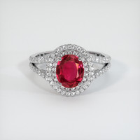 1.39 Ct. Ruby Ring, Platinum 950 1