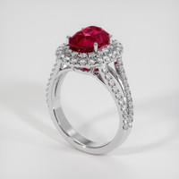 3.24 Ct. Ruby Ring, Platinum 950 2