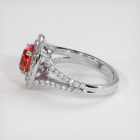 2.01 Ct. Padparadscha Sapphire Ring, Platinum 950 4