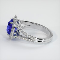3.30 Ct. Blue Sapphire Ring, 10K White Gold 4