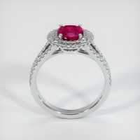1.24 Ct. Pinkish Red Ruby Ring, 10K White Gold 3