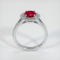 2.00 Ct. Pinkish Red Ruby Ring, 10K White Gold 3