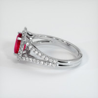 2.00 Ct. Pinkish Red Ruby Ring, 10K White Gold 4