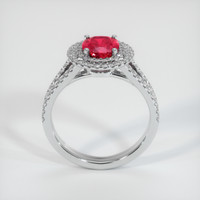 1.59 Ct. Pinkish Red Ruby Ring, 10K White Gold 3