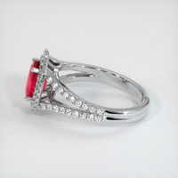 1.59 Ct. Pinkish Red Ruby Ring, 10K White Gold 4