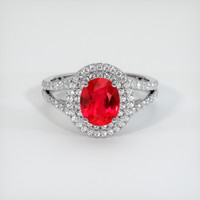 1.41 Ct. Ruby Ring, 10K White Gold 1