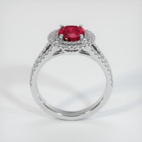 1.39 Ct. Purplish Red Ruby Ring, 10K White Gold 3