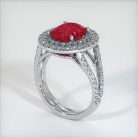 3.08 Ct. Pinkish Red Ruby Ring, 10K White Gold 2