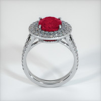 3.08 Ct. Pinkish Red Ruby Ring, 10K White Gold 3