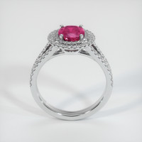 1.68 Ct. Purplish Red Ruby Ring, 10K White Gold 3