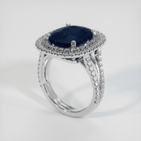 6.15 Ct. Blue Sapphire Ring, 10K White Gold 2