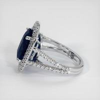 6.15 Ct. Blue Sapphire Ring, 10K White Gold 4