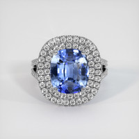 4.59 Ct. Blue Sapphire Ring, 10K White Gold 1