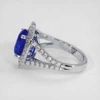 3.07 Ct. Blue Sapphire Ring, 14K White Gold 4