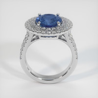 3.80 Ct. Blue Sapphire Ring, 14K White Gold 3