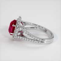 3.24 Ct. Ruby Ring, 14K White Gold 4
