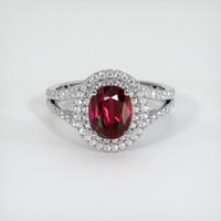 2.02 Ct. Ruby Ring, 14K White Gold 1