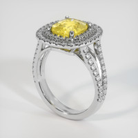 4.08 Ct. Sapphire Ring, 14K White Gold 2
