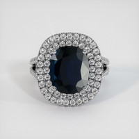 5.33 Ct. Sapphire Ring, 14K White Gold 1